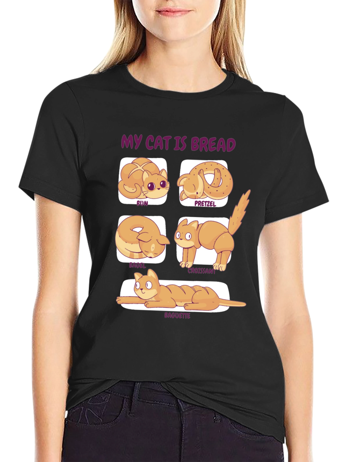 My Cat is Bread T-Shirt Novelty Food Tee