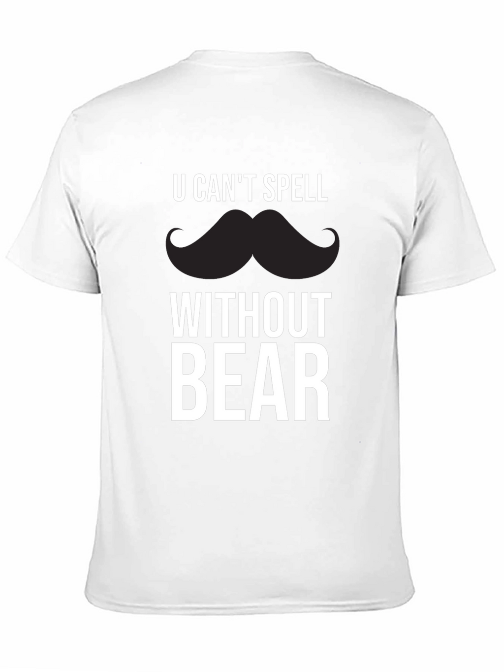 Funny Mustache Bear Graphic T-Shirt