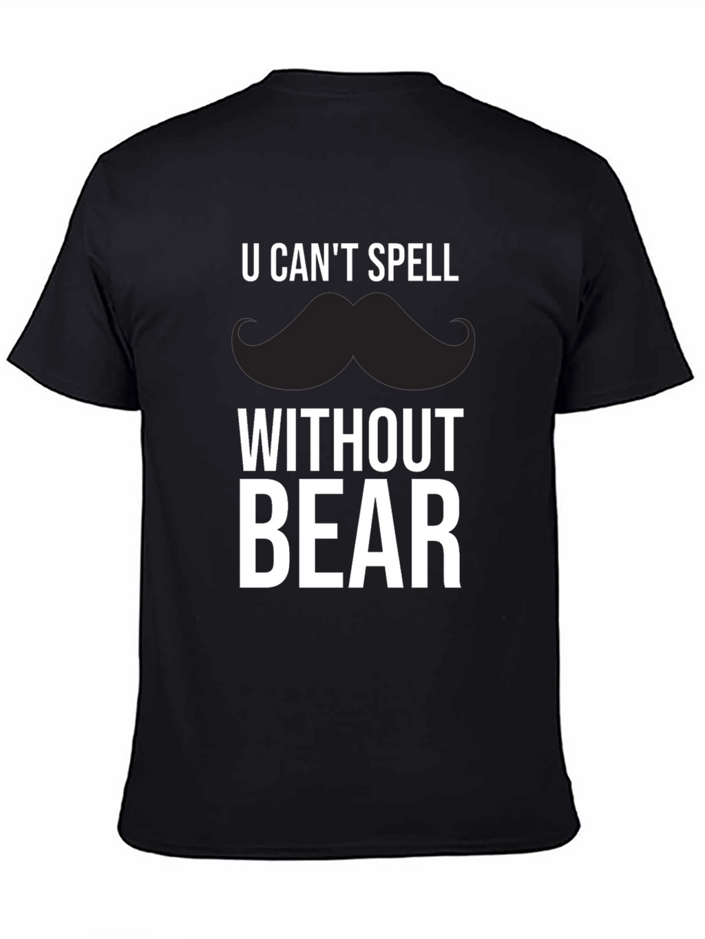 Funny Mustache Bear Graphic T-Shirt