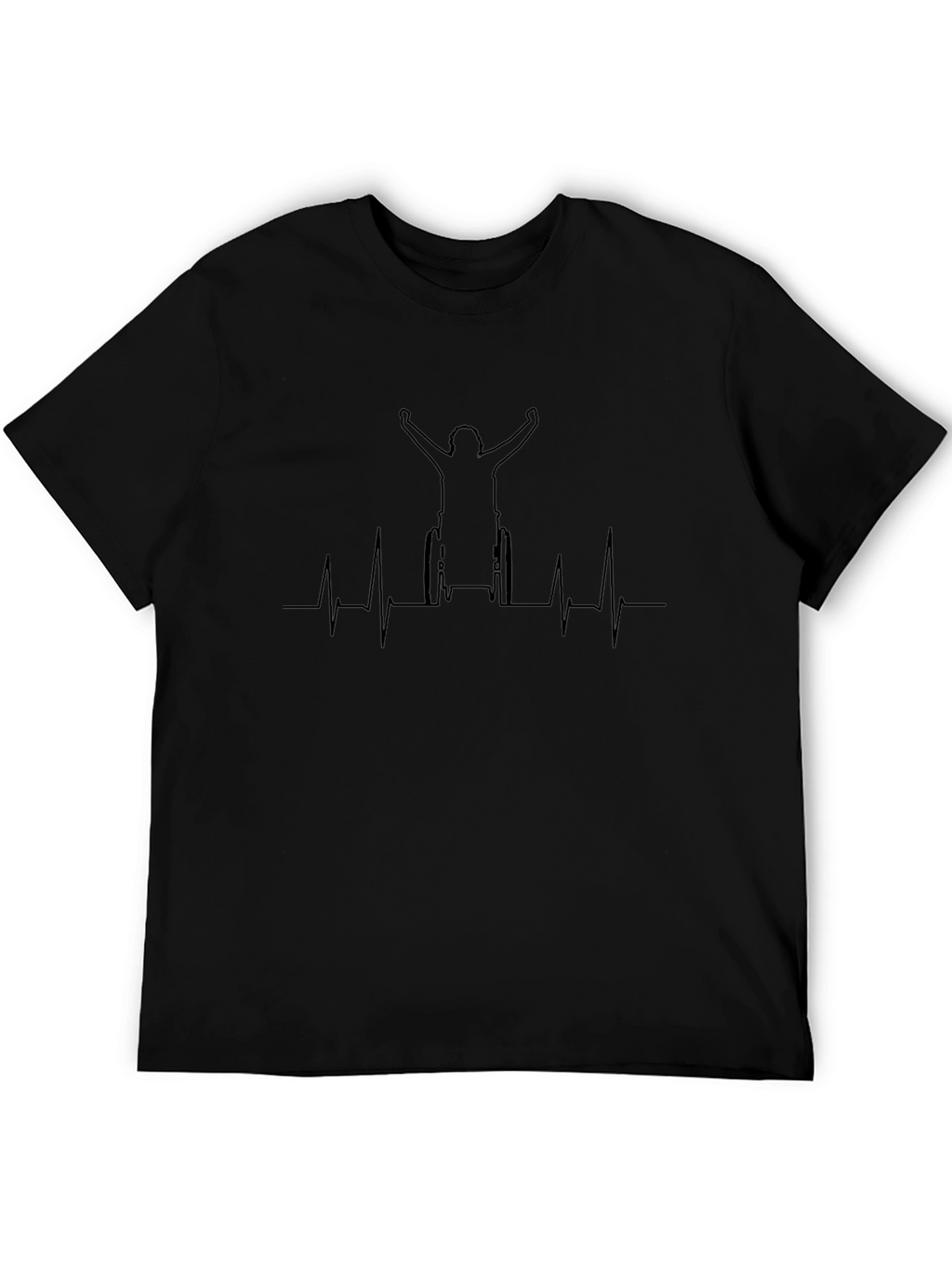 Wheelchair Heartbeat Graphic Tee - Black