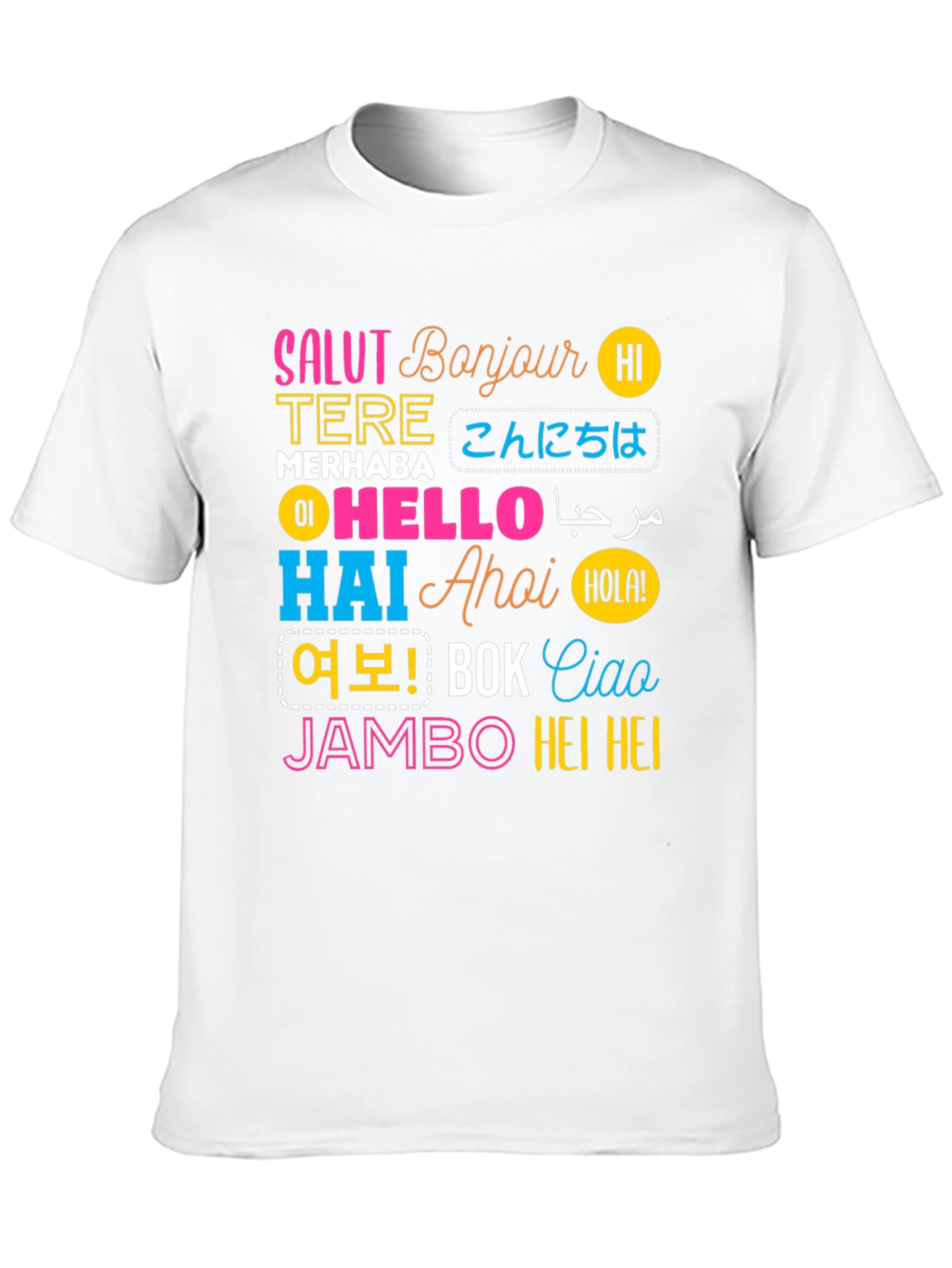 World Hello T-Shirt: Multilingual Greetings