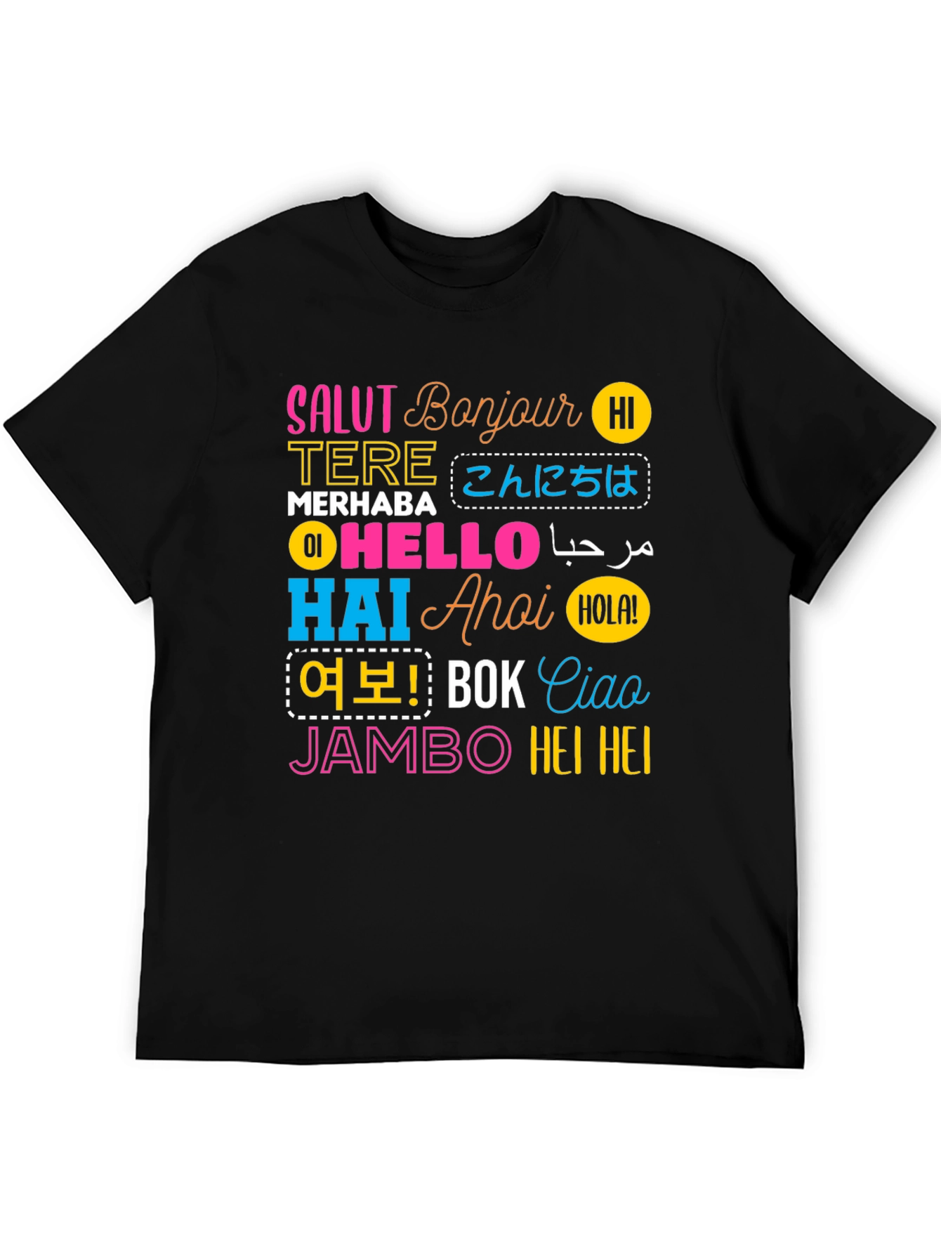 World Hello T-Shirt: Multilingual Greetings