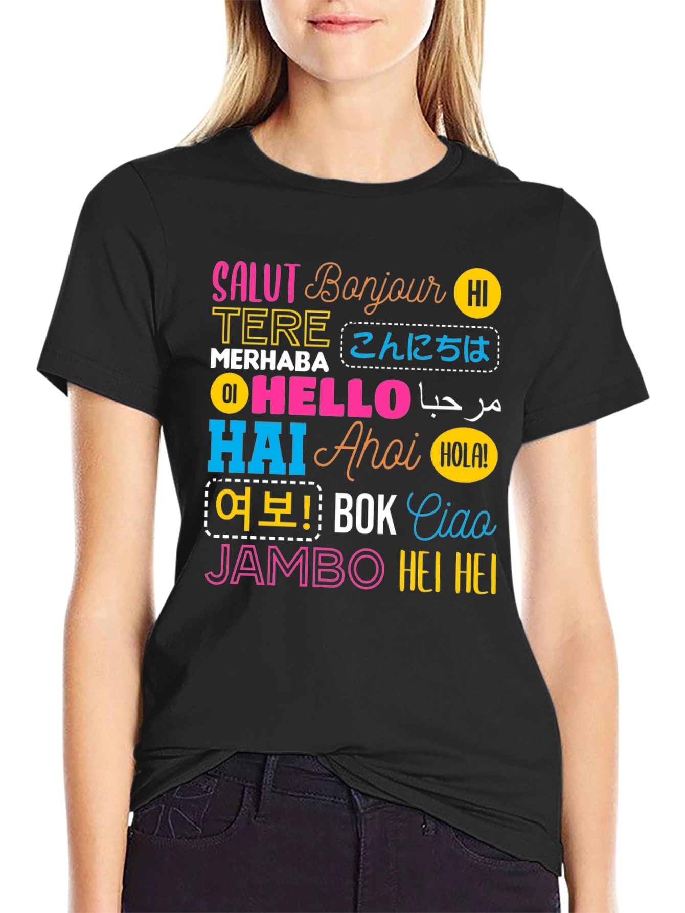 World Hello T-Shirt: Multilingual Greetings