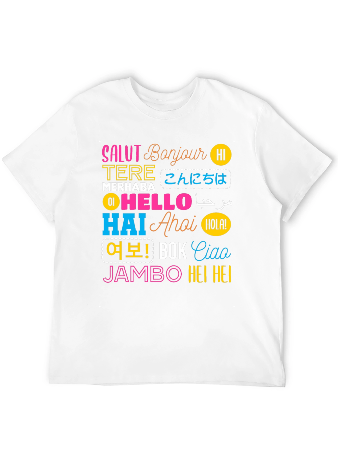 World Hello T-Shirt: Multilingual Greetings