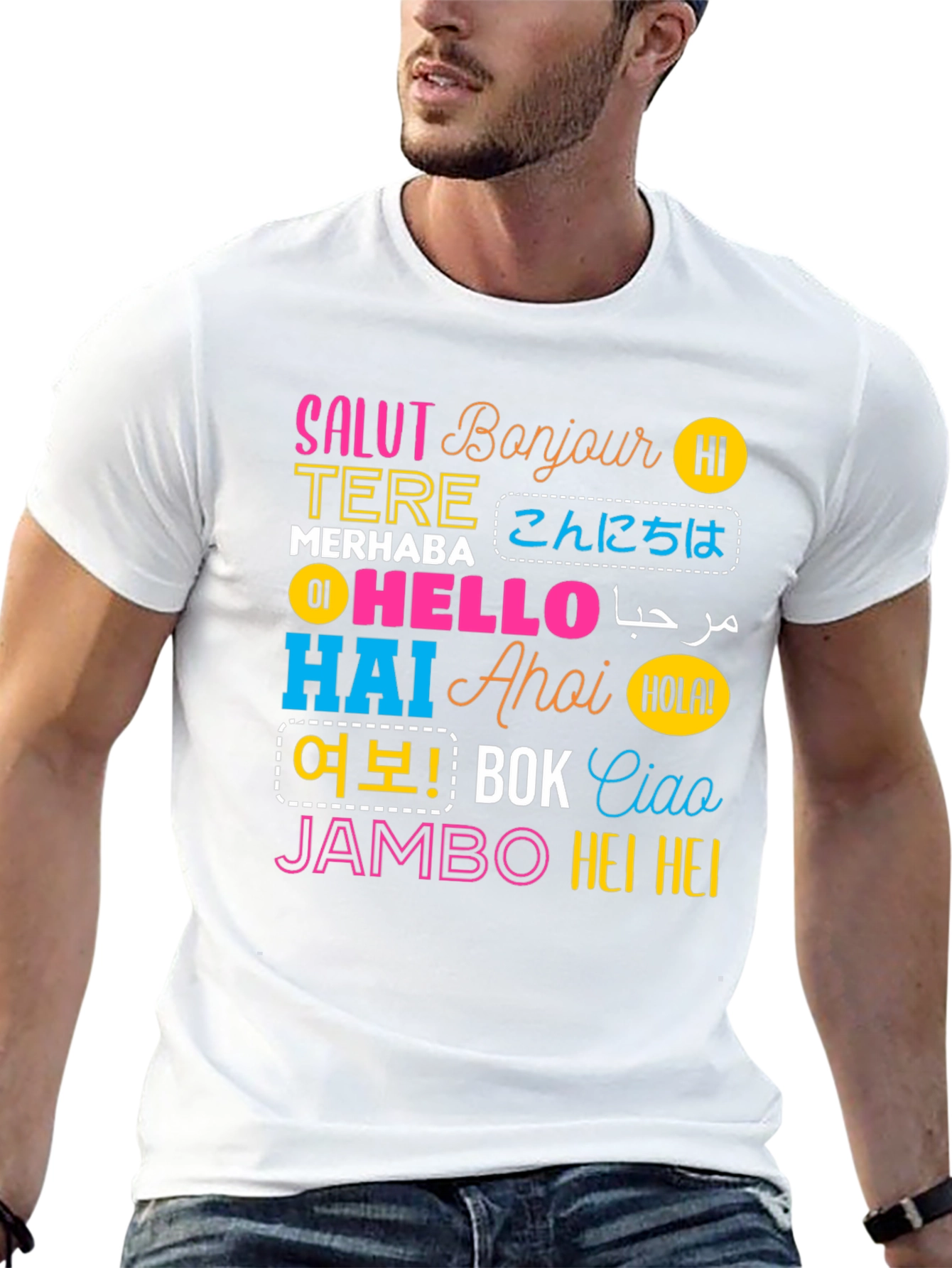 World Hello T-Shirt: Multilingual Greetings