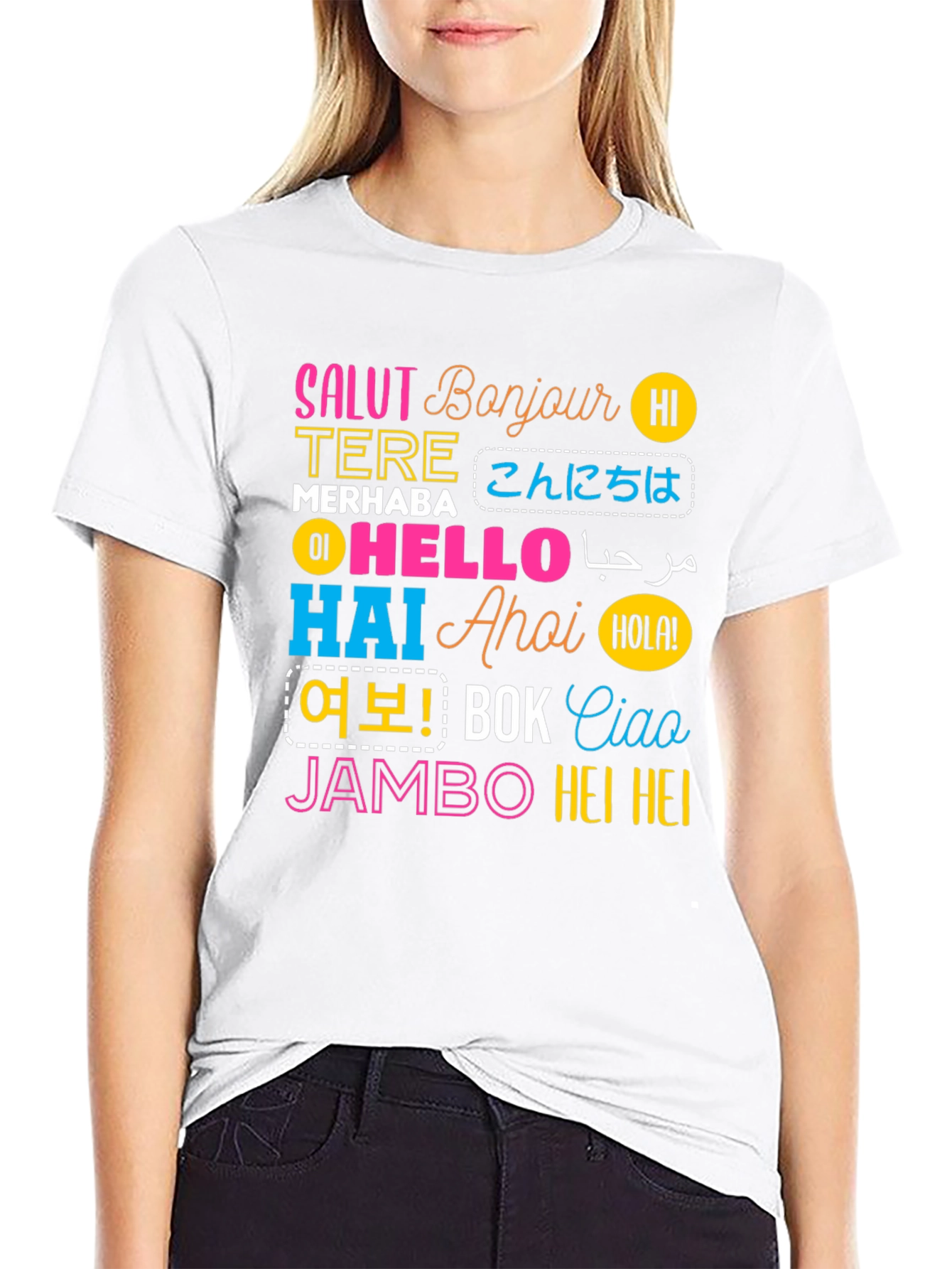 World Hello T-Shirt: Multilingual Greetings