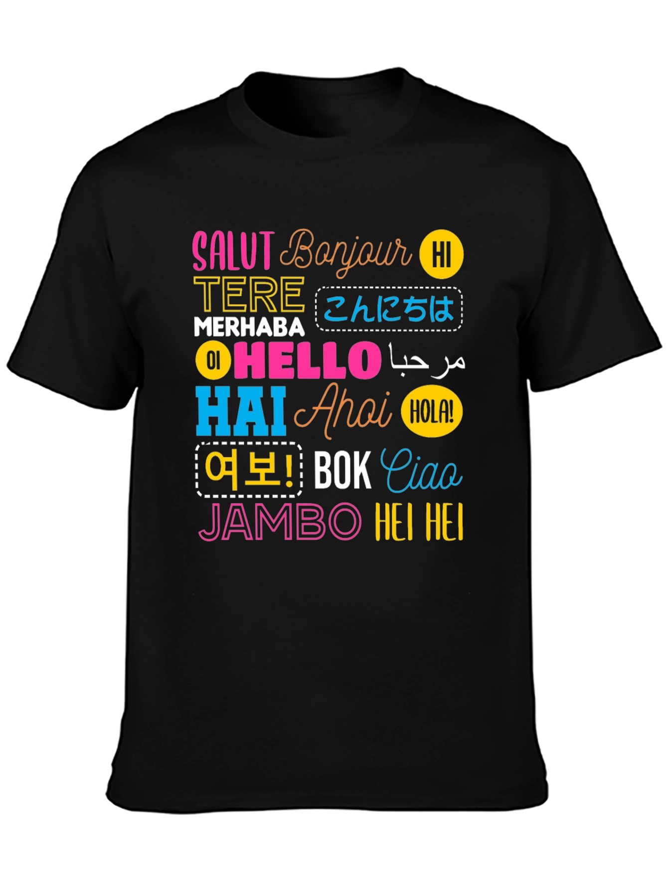 World Hello T-Shirt: Multilingual Greetings