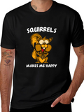 Squirrels Make Me Happy Graphic Tee