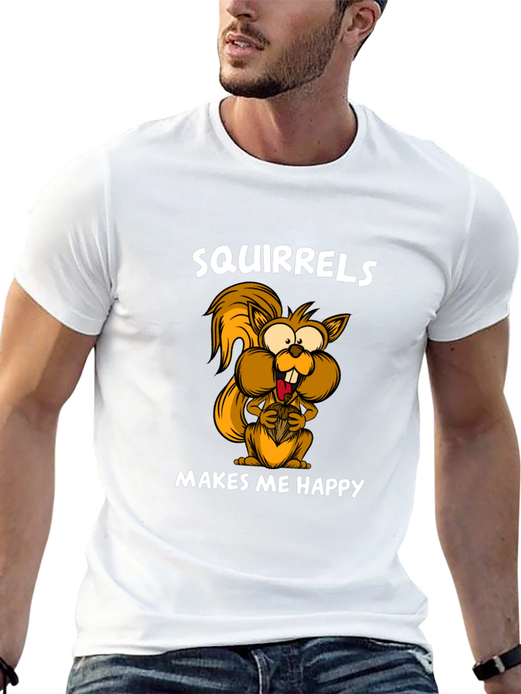 Squirrels Make Me Happy Graphic Tee