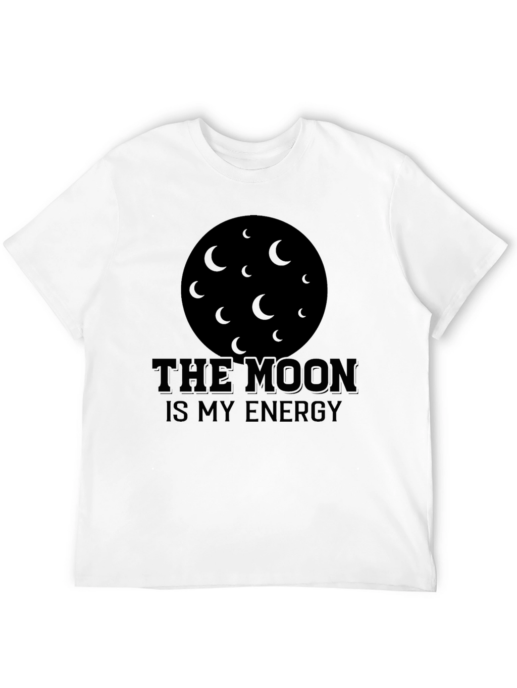 The Moon Is My Energy Black T-Shirt