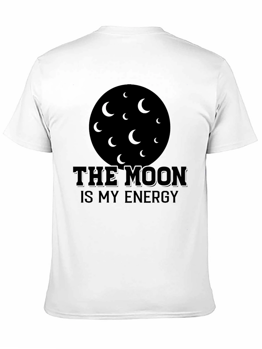 The Moon Is My Energy Black T-Shirt