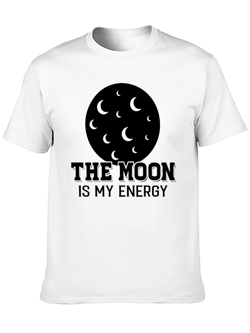 The Moon Is My Energy Black T-Shirt