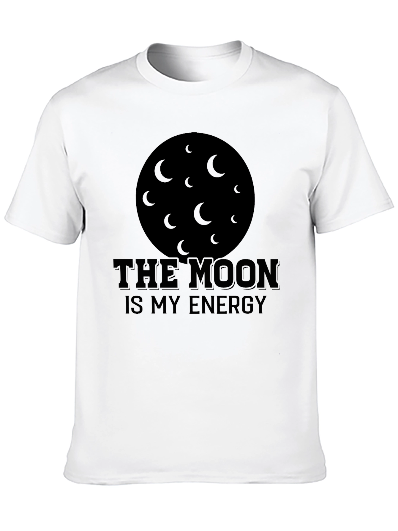 The Moon Is My Energy Black T-Shirt