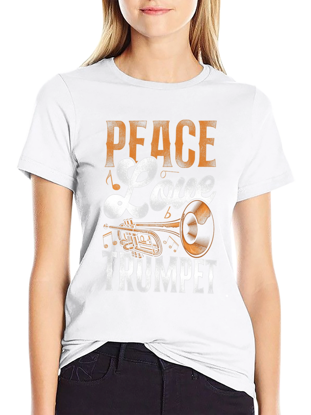 Peace Love Trumpet Graphic Tee