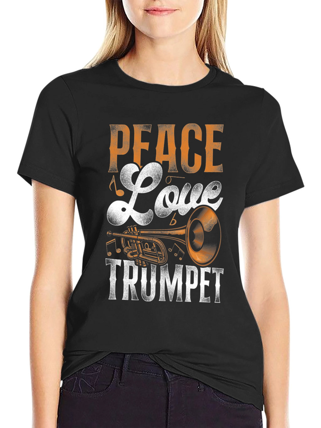 Peace Love Trumpet Graphic Tee