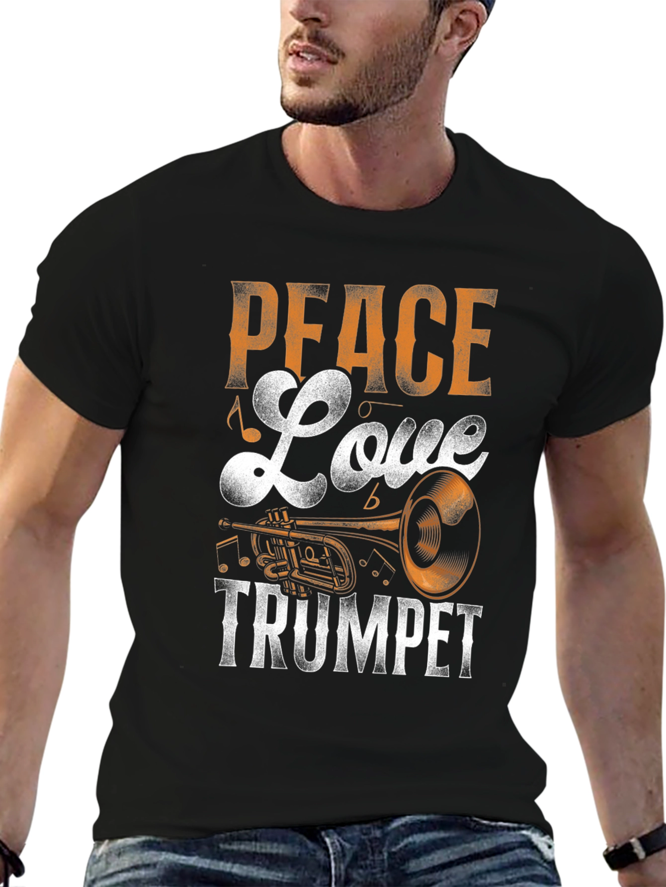 Peace Love Trumpet Graphic Tee