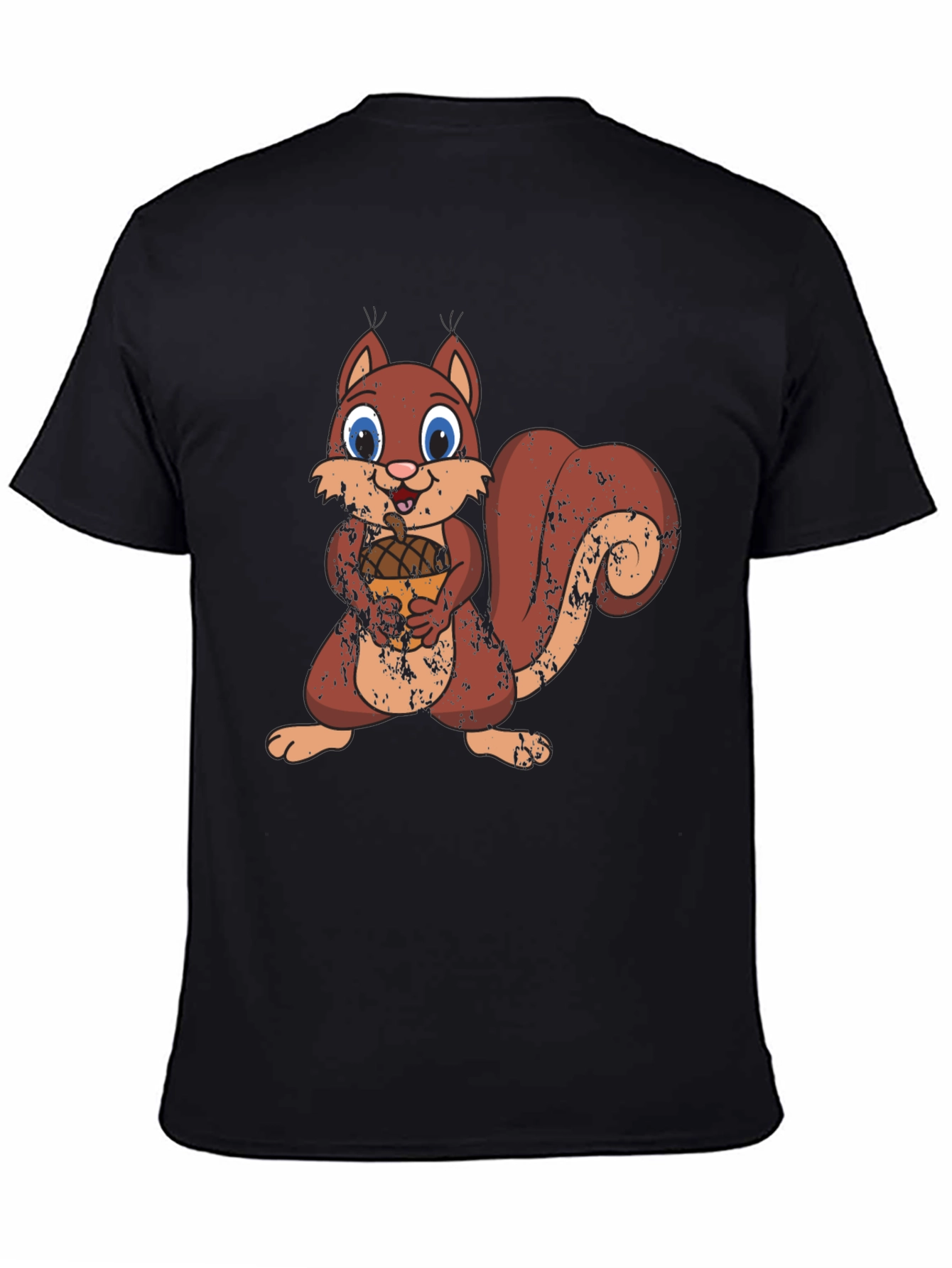Cute Squirrel Holding Acorn Graphic Tee