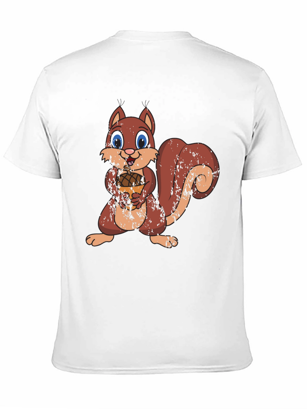 Cute Squirrel Holding Acorn Graphic Tee