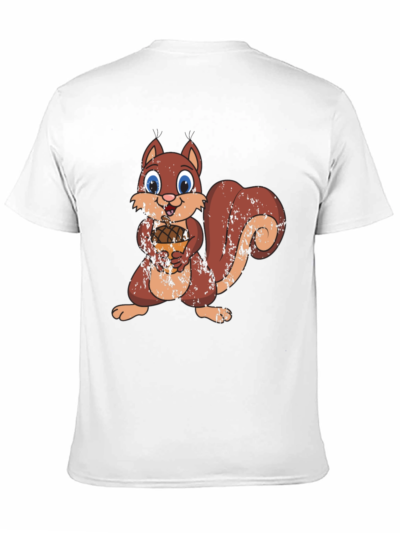 Cute Squirrel Holding Acorn Graphic Tee