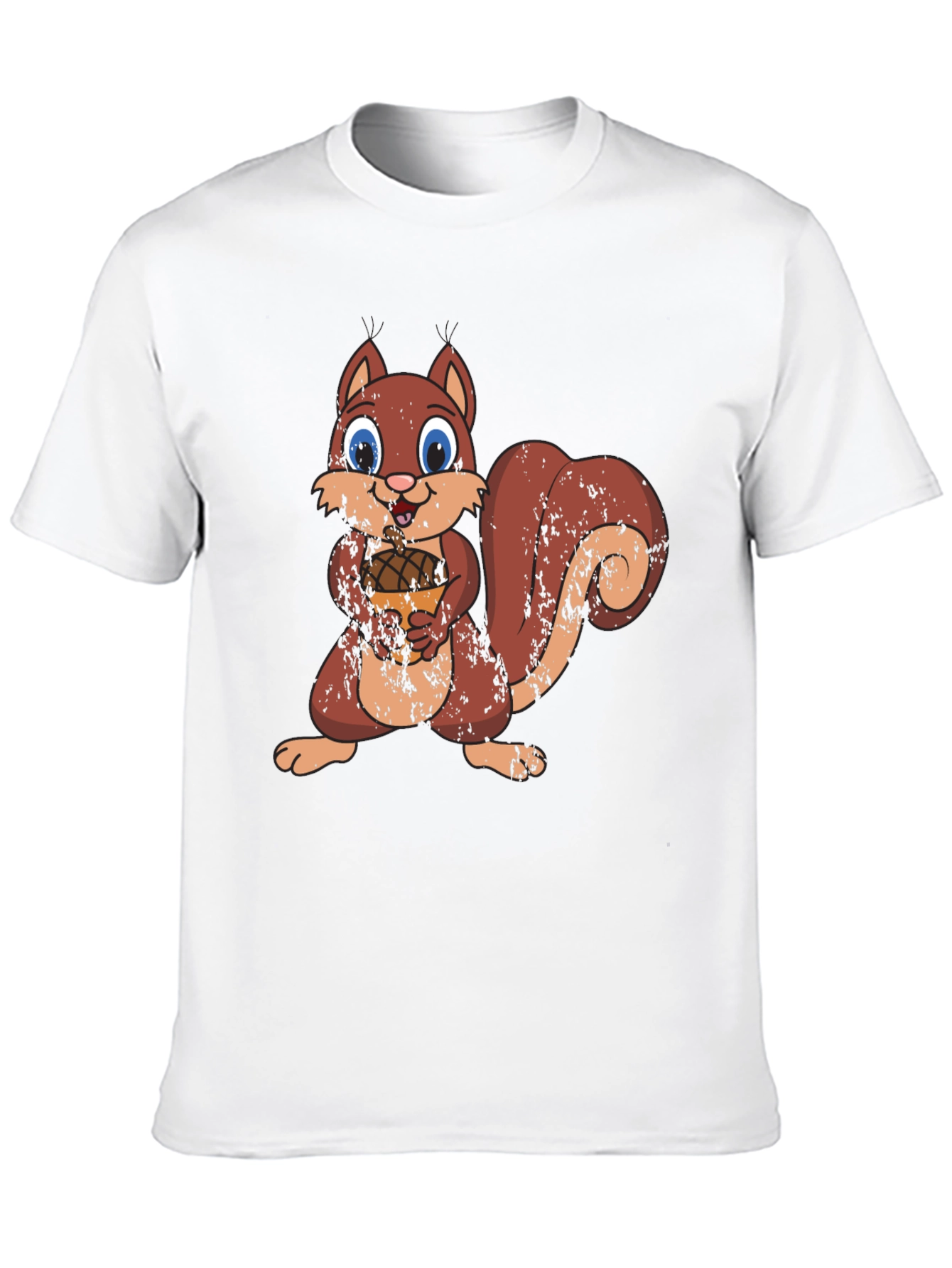 Cute Squirrel Holding Acorn Graphic Tee