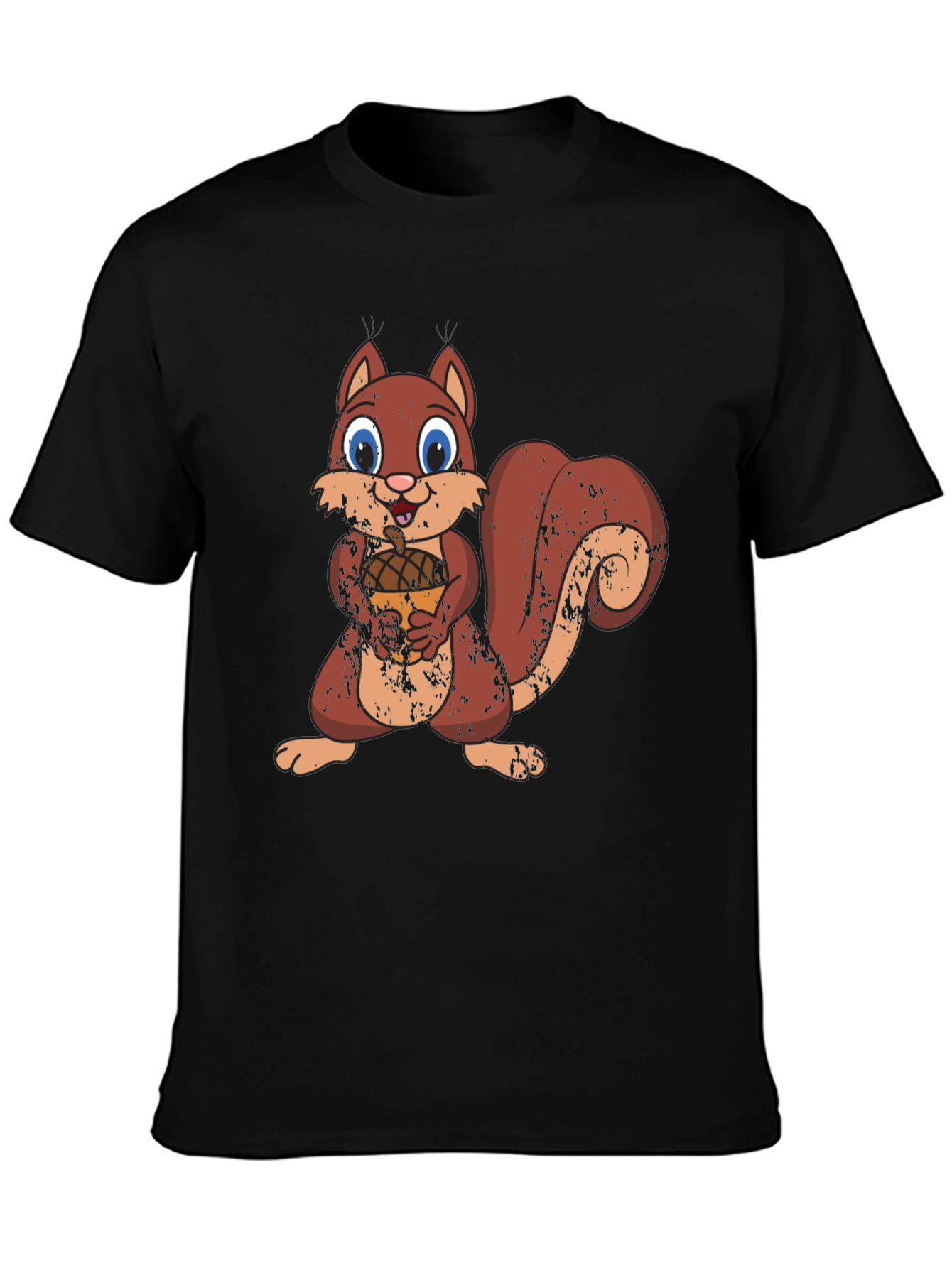 Cute Squirrel Holding Acorn Graphic Tee
