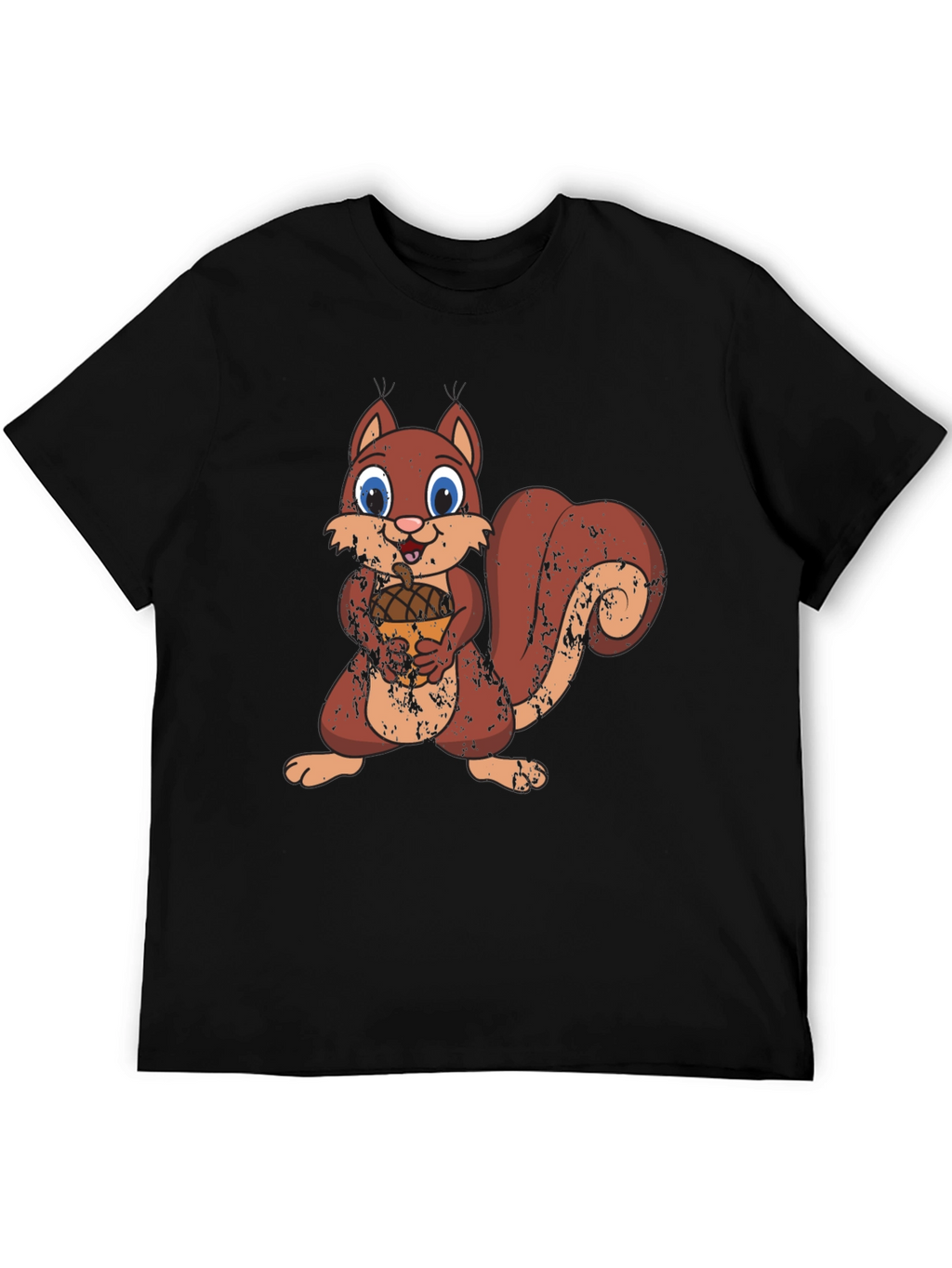 Cute Squirrel Holding Acorn Graphic Tee