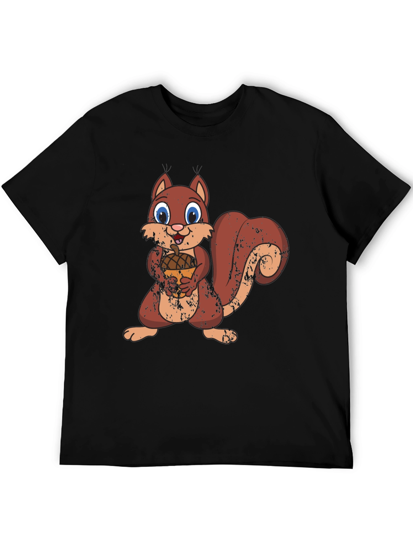 Cute Squirrel Holding Acorn Graphic Tee