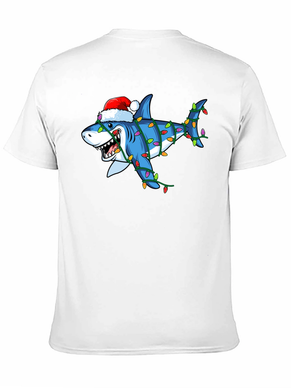 Holiday Shark T-Shirt - Christmas Lights Graphic Tee