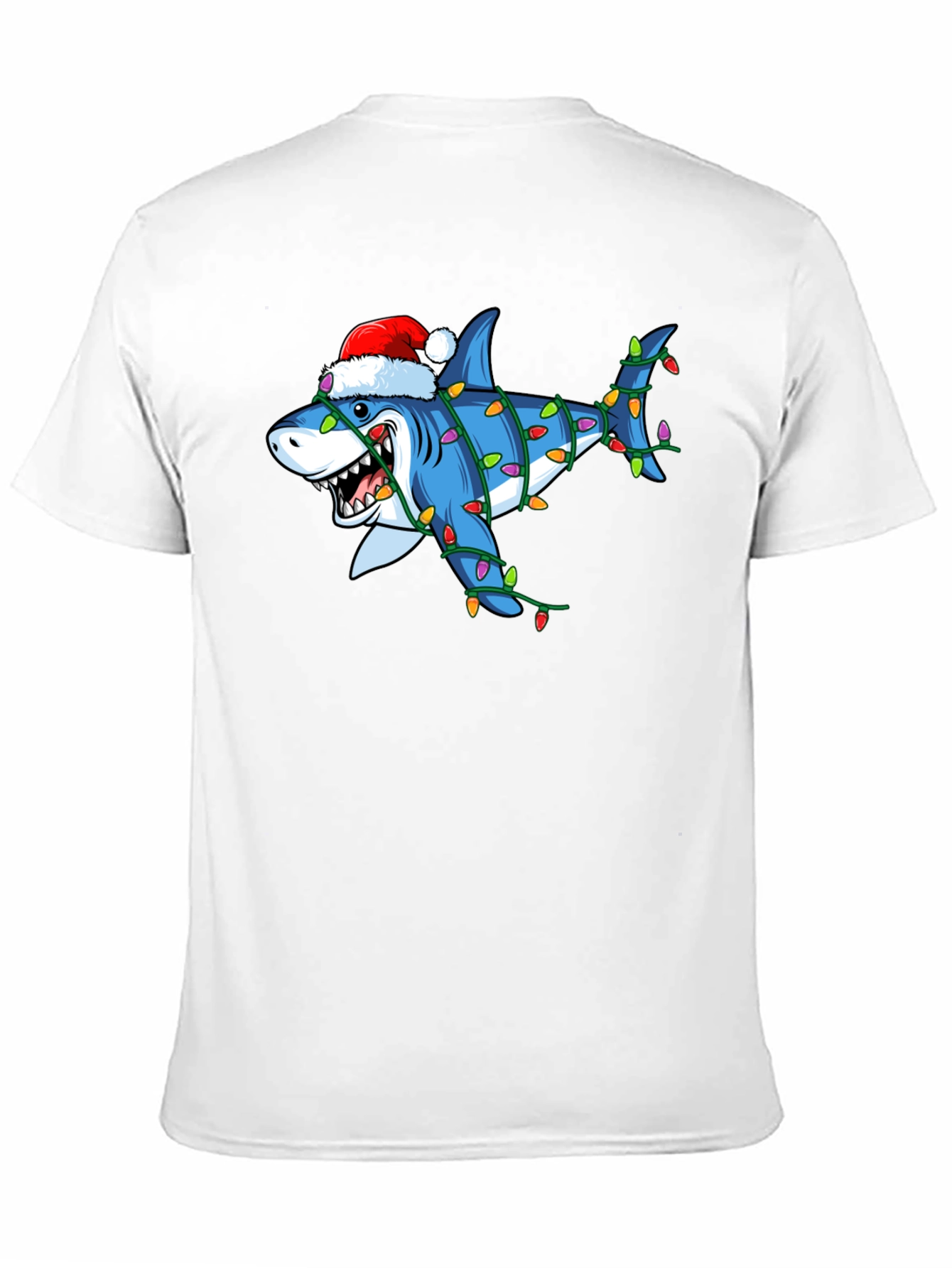 Holiday Shark T-Shirt - Christmas Lights Graphic Tee