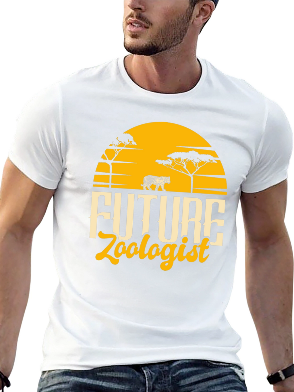Future Zoologist Black Graphic T-Shirt