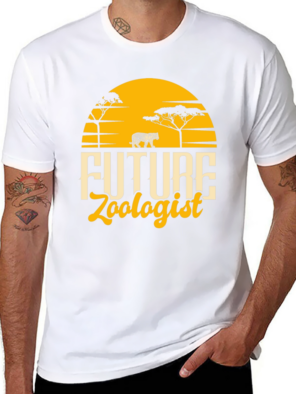 Future Zoologist Black Graphic T-Shirt