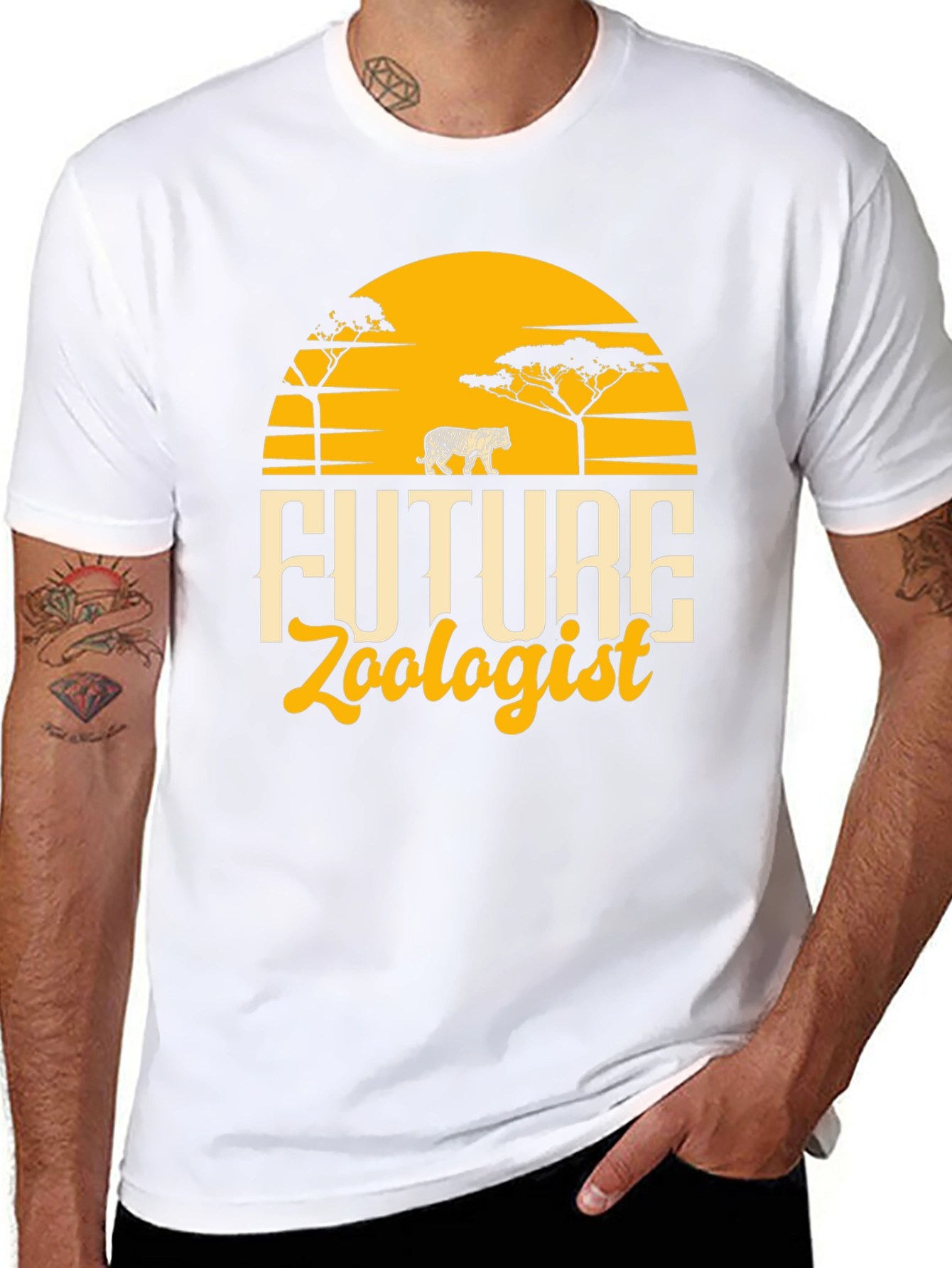 Future Zoologist Black Graphic T-Shirt