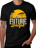 Future Zoologist Black Graphic T-Shirt