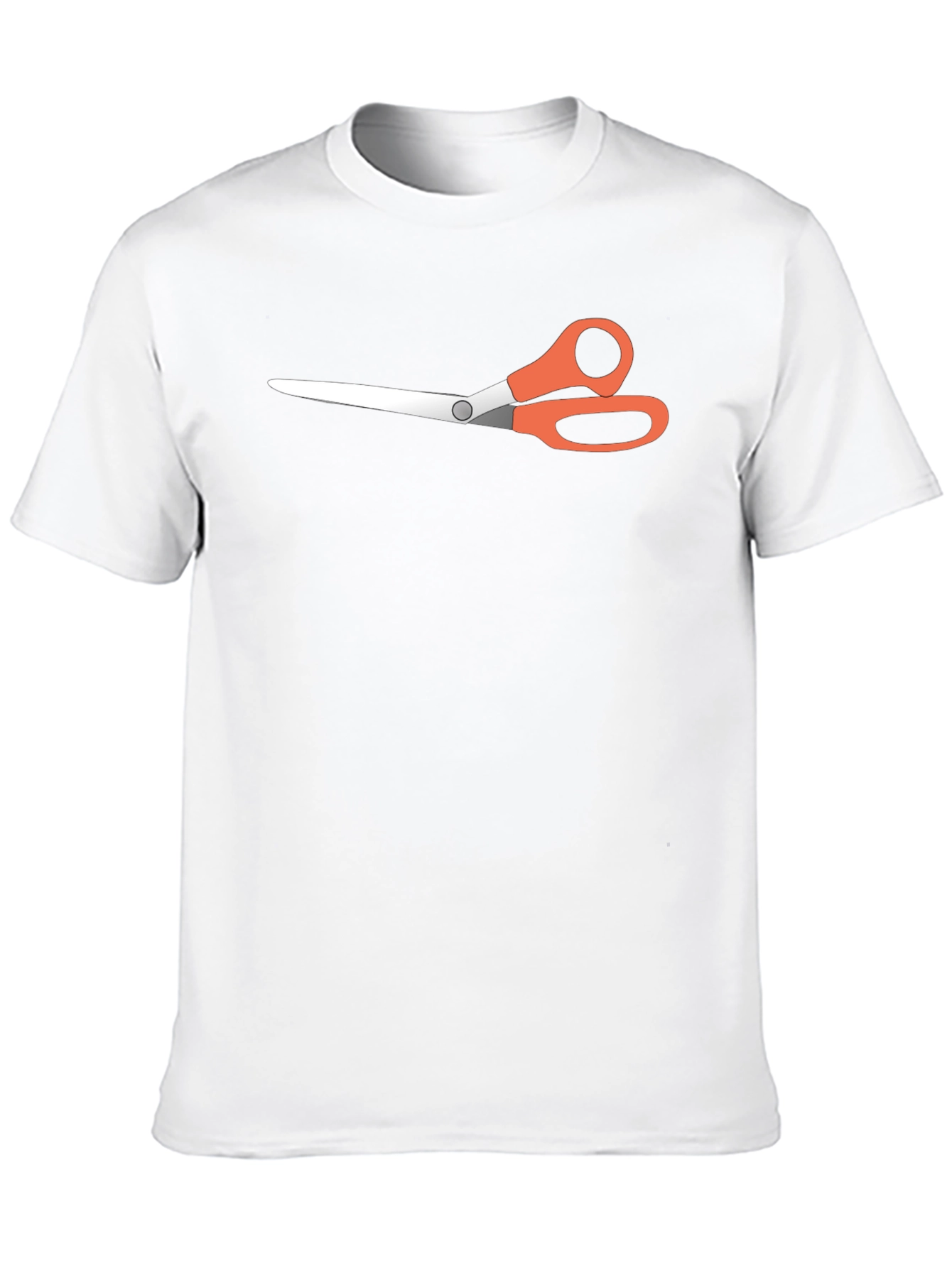 Scissors Graphic Tee - Black Casual T-Shirt