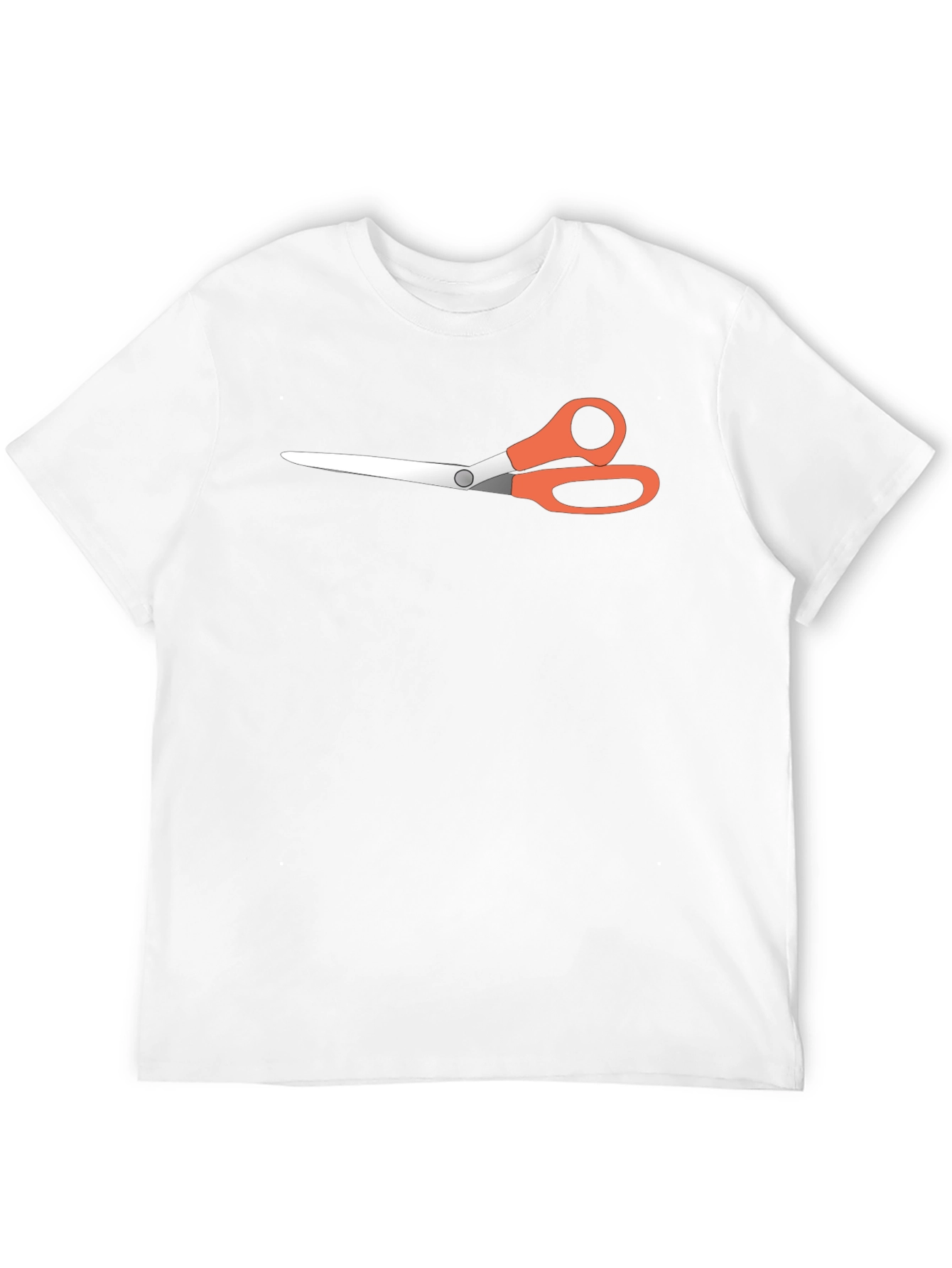 Scissors Graphic Tee - Black Casual T-Shirt
