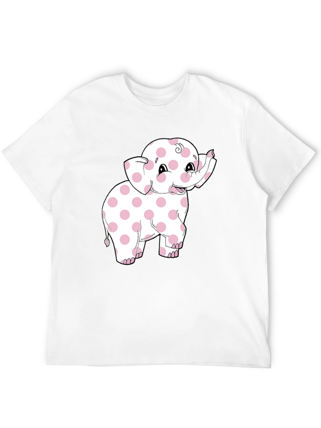 Pink Polka Dot Elephant Graphic Tee