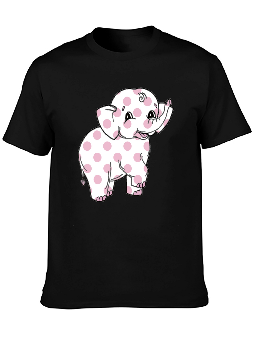 Pink Polka Dot Elephant Graphic Tee