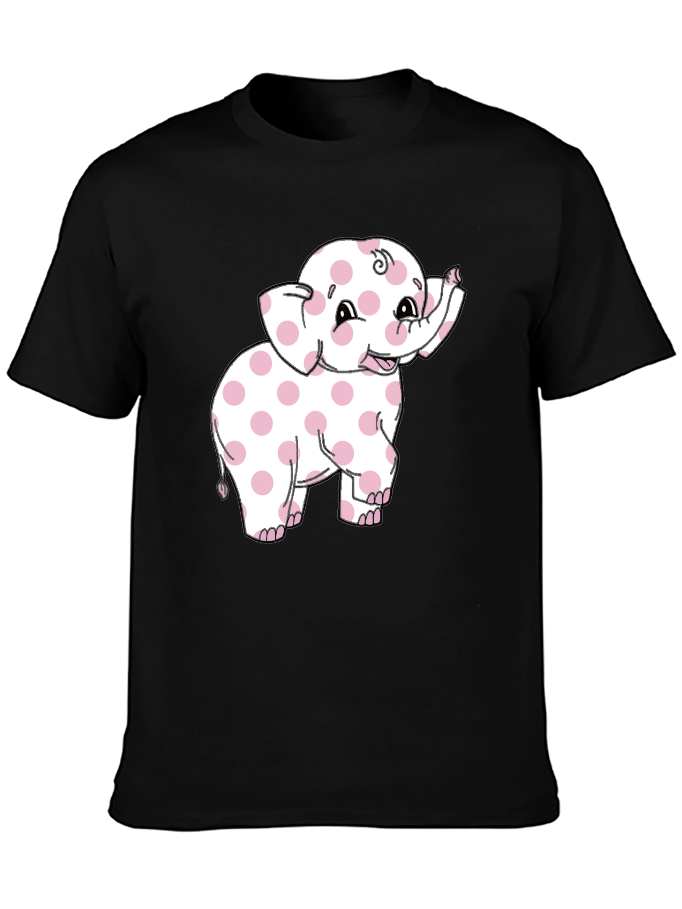 Pink Polka Dot Elephant Graphic Tee