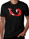 Fox Graphic T-Shirt - Casual Black Tee