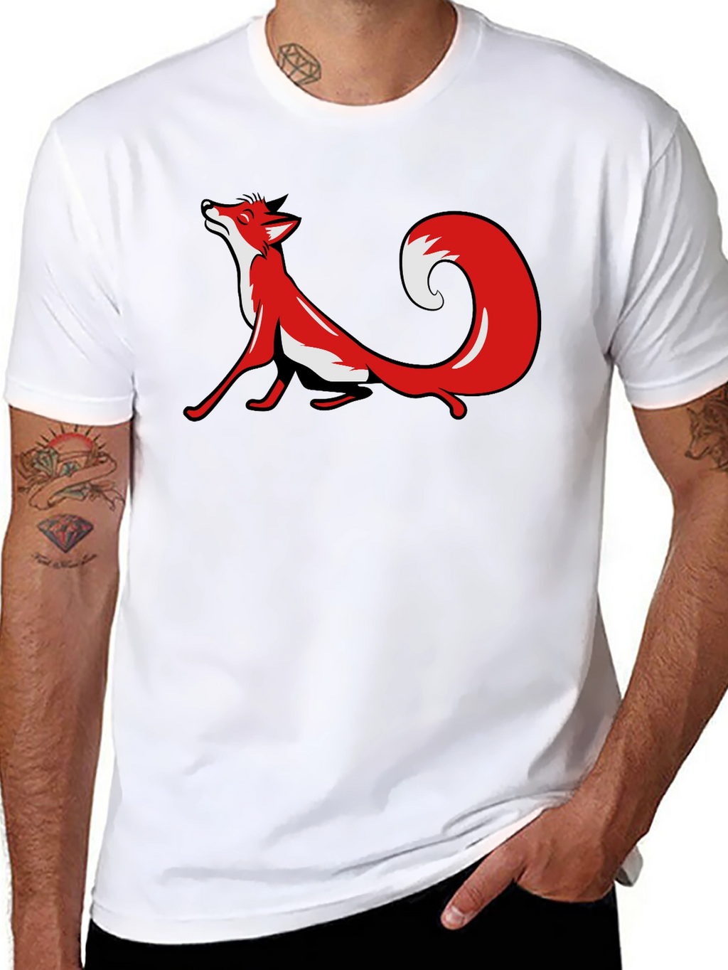 Fox Graphic T-Shirt - Casual Black Tee