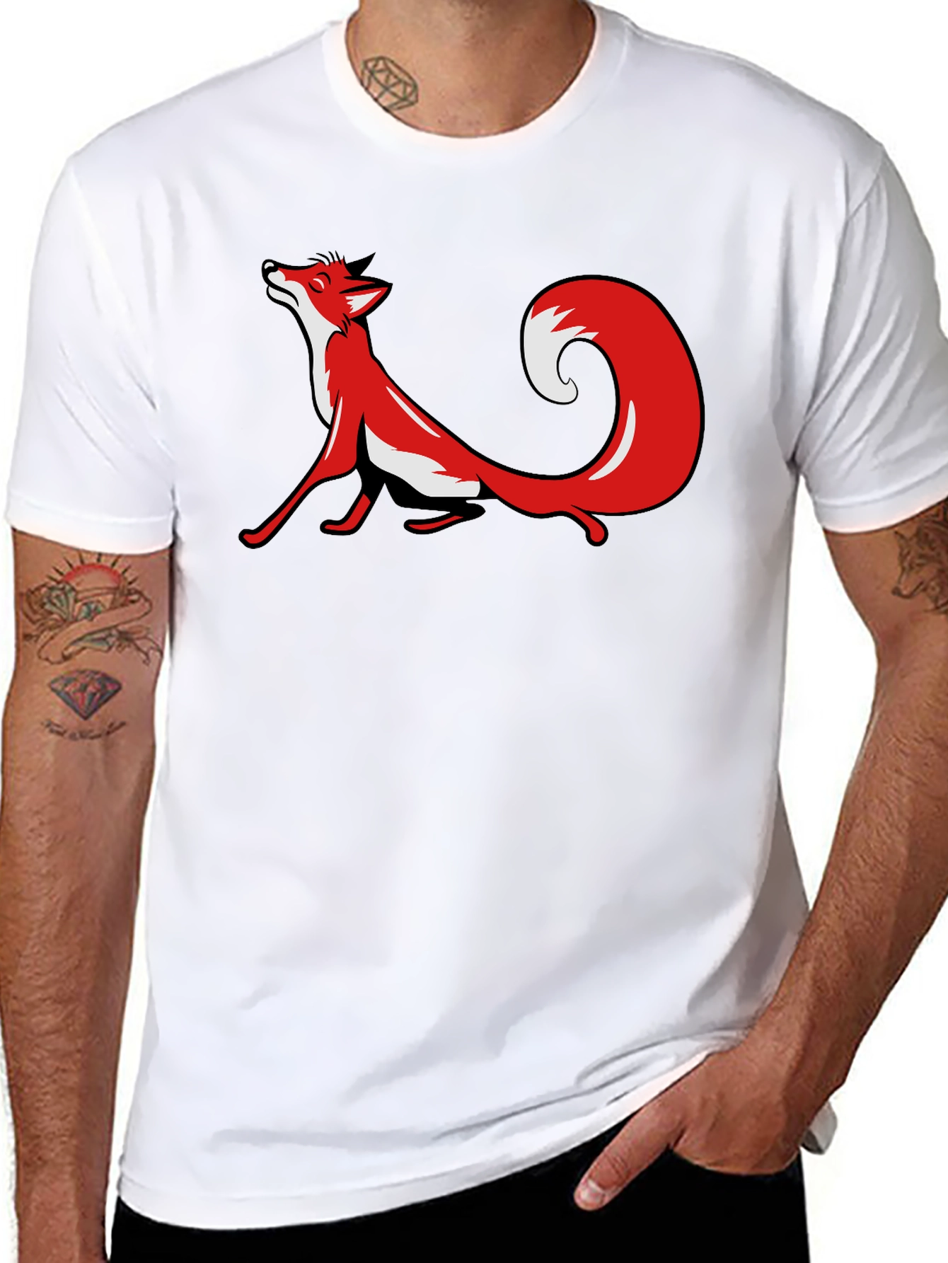 Fox Graphic T-Shirt - Casual Black Tee