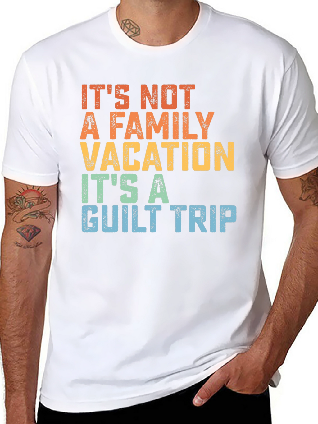 Funny Family Vacation Guilt Trip T-Shirt