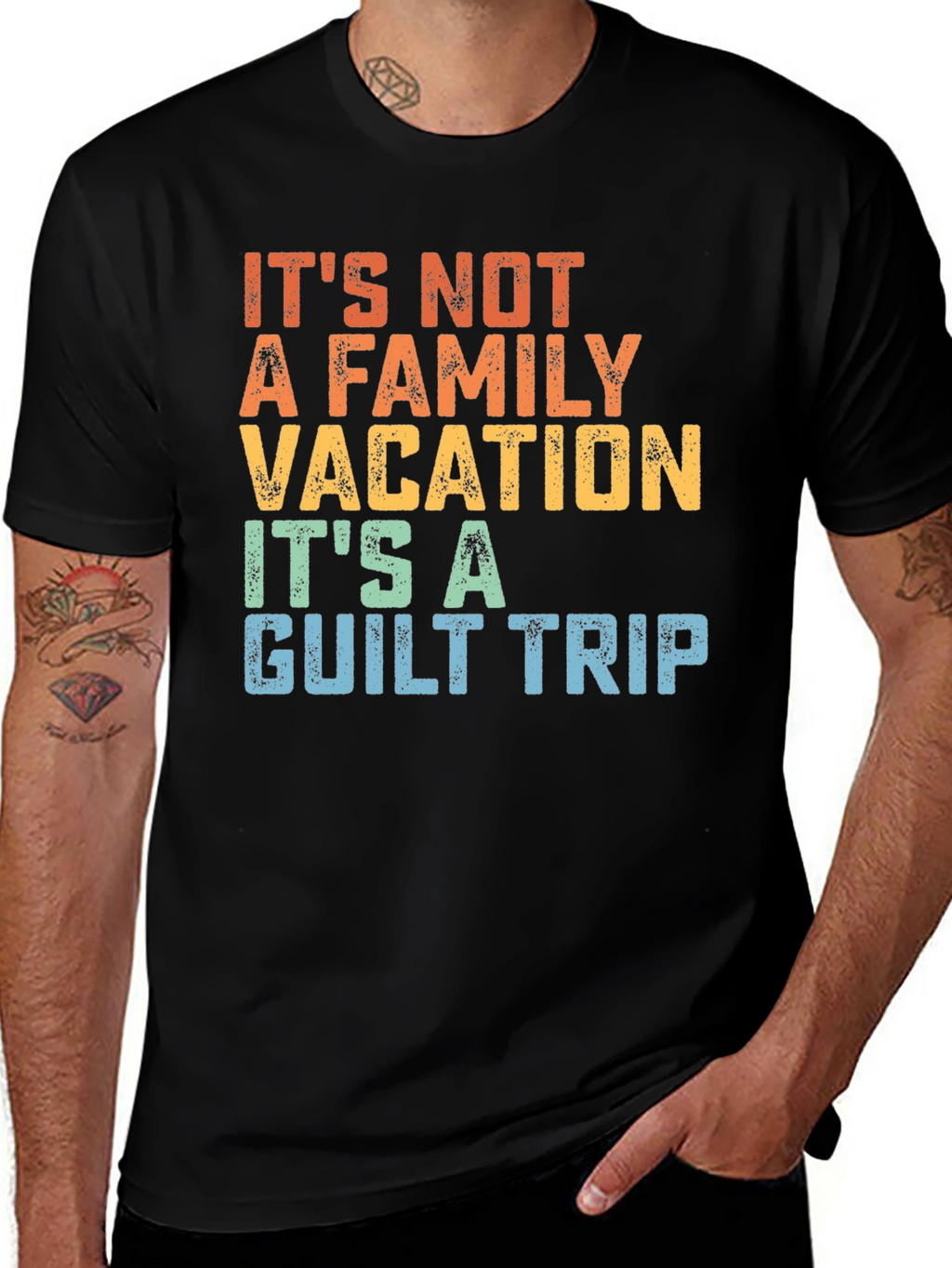 Funny Family Vacation Guilt Trip T-Shirt