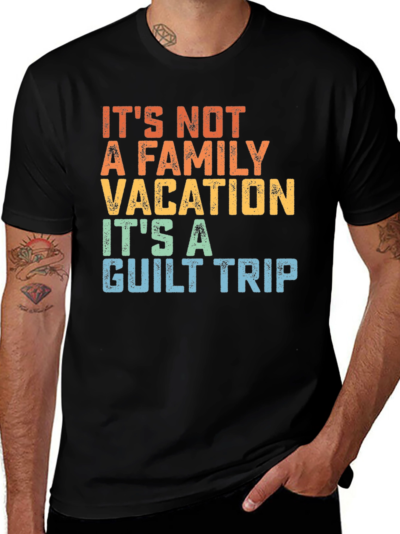 Funny Family Vacation Guilt Trip T-Shirt