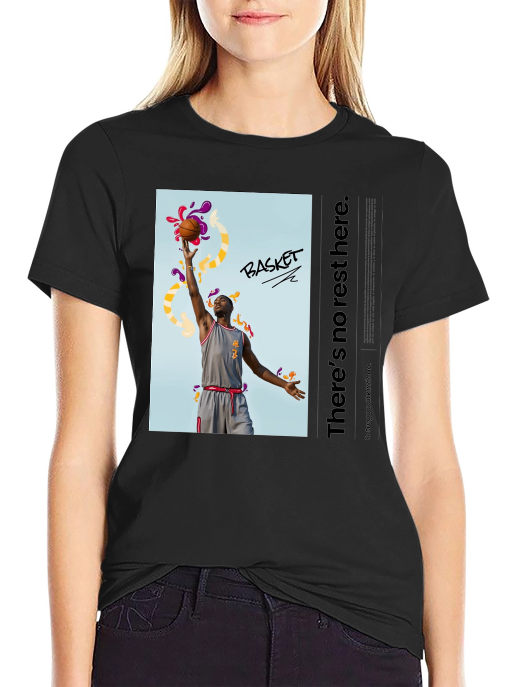 Basketball Graphic Print T-Shirt