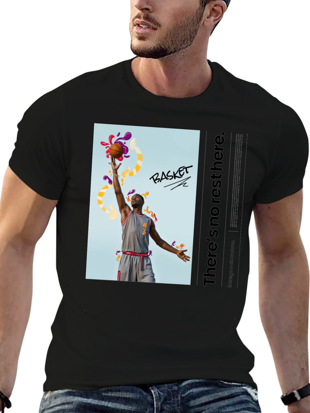 Basketball Graphic Print T-Shirt