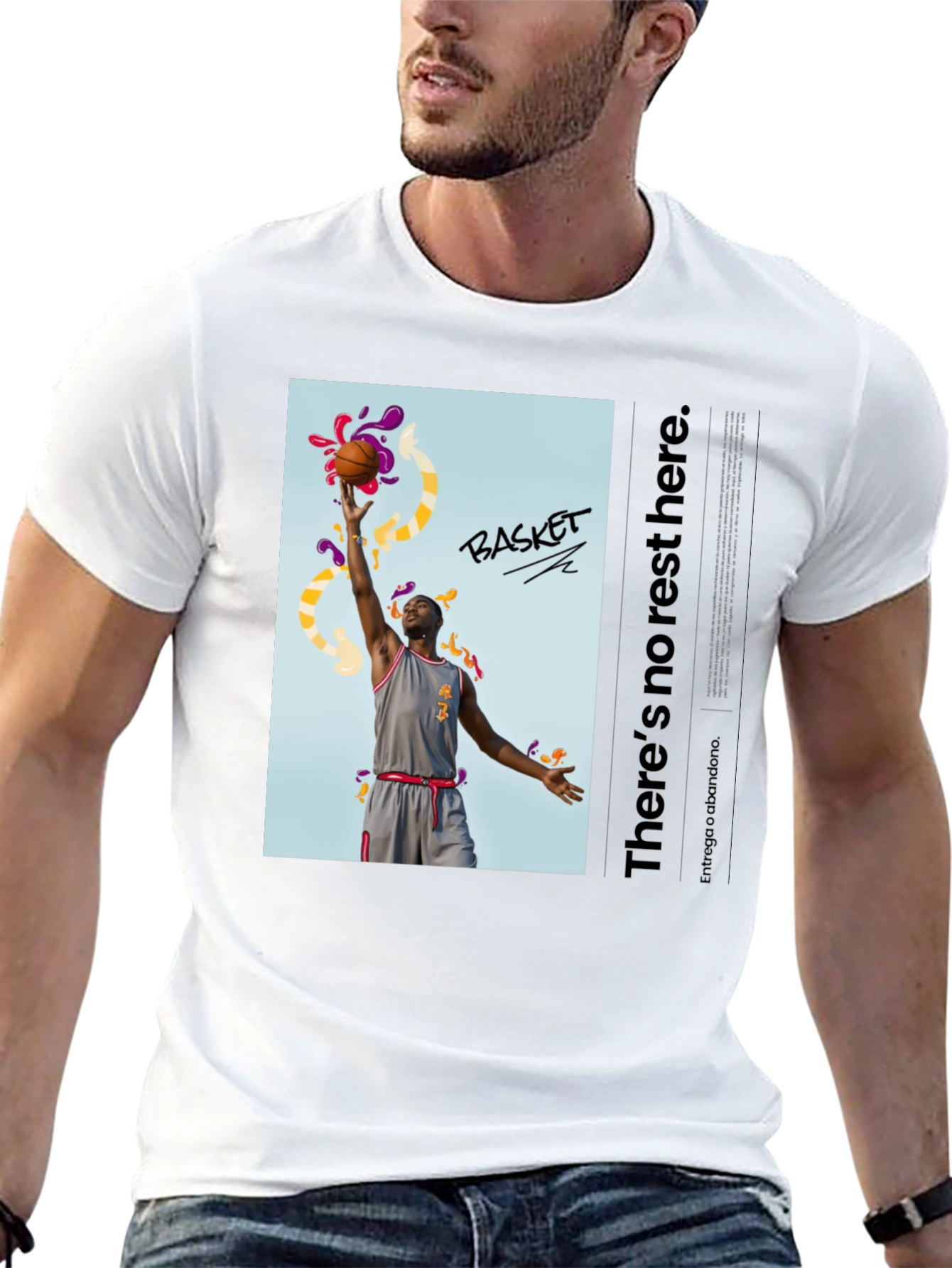 Basketball Graphic Print T-Shirt