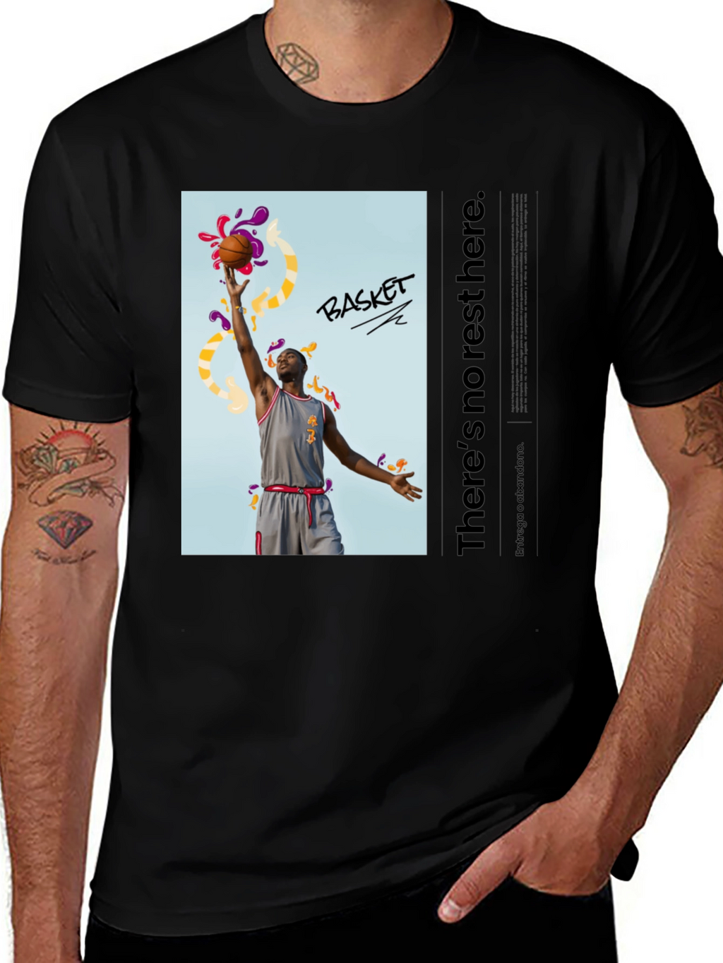 Basketball Graphic Print T-Shirt