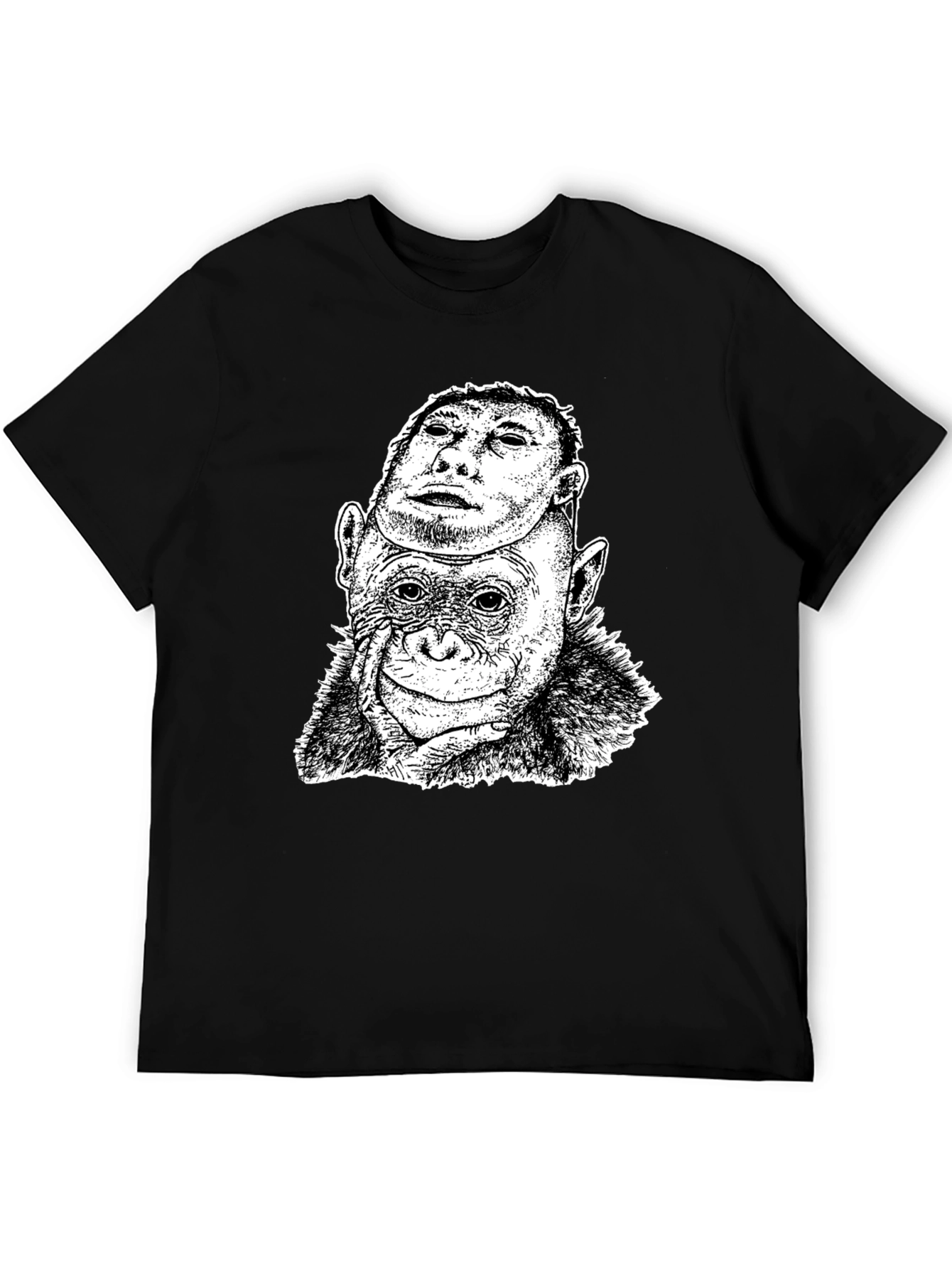 Chimpanzee Mask Graphic T-Shirt