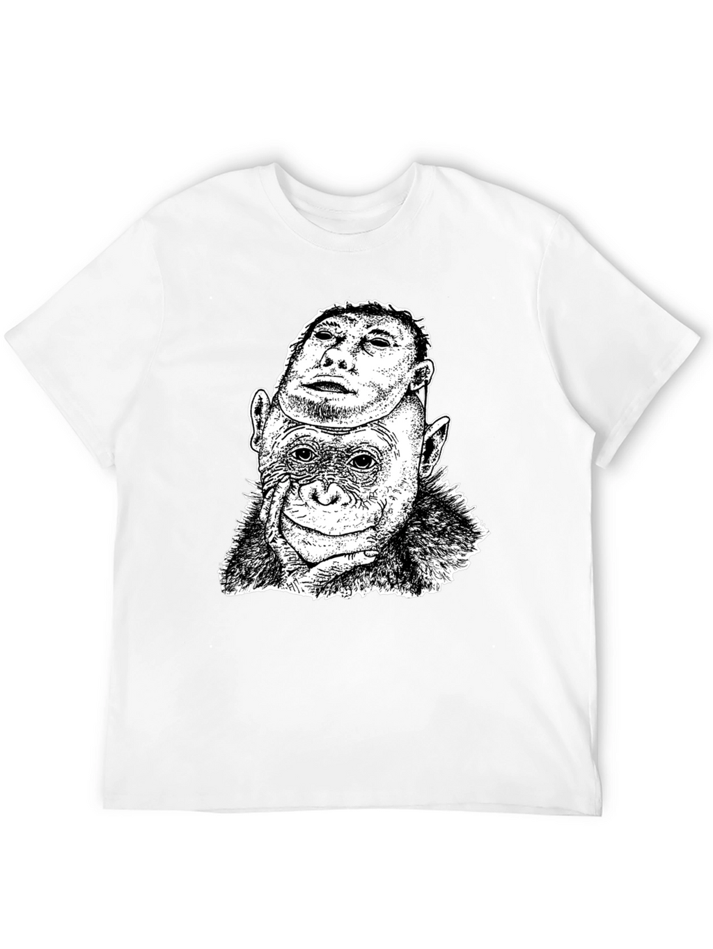 Chimpanzee Mask Graphic T-Shirt